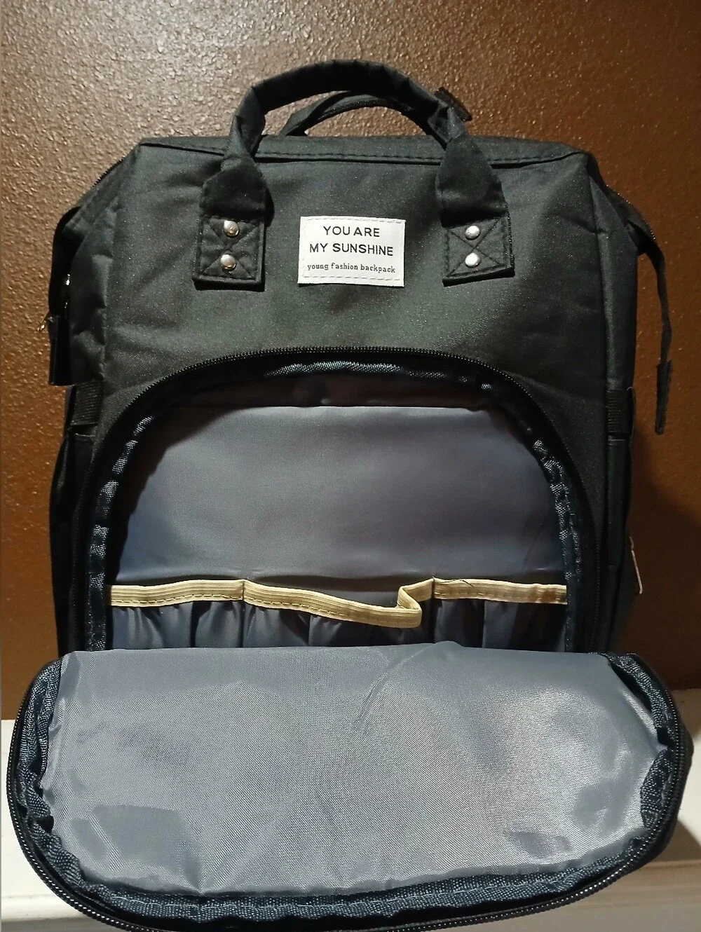 Black Men's Backpack Tote